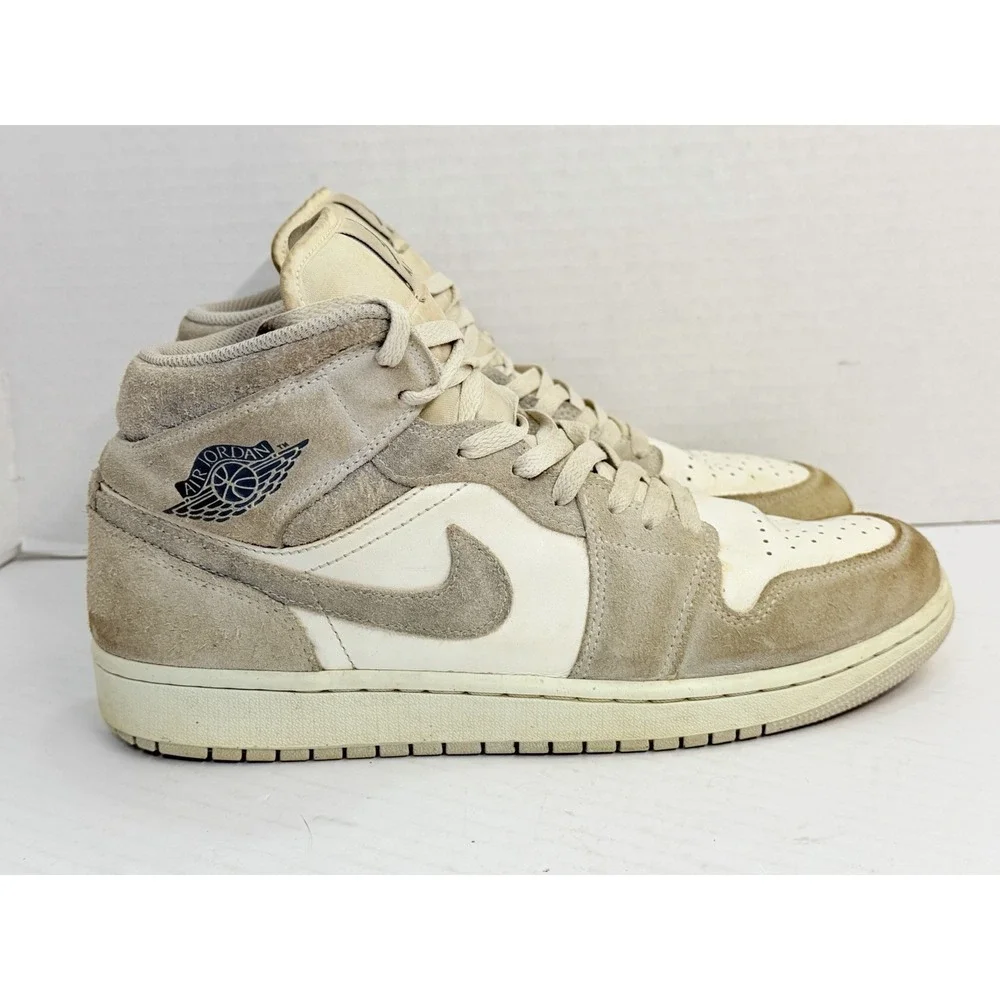 Nike Air Jordan 1 Mid Men Size 10 FQ7720-002 Neutral Grey Smoke Grey Shoes